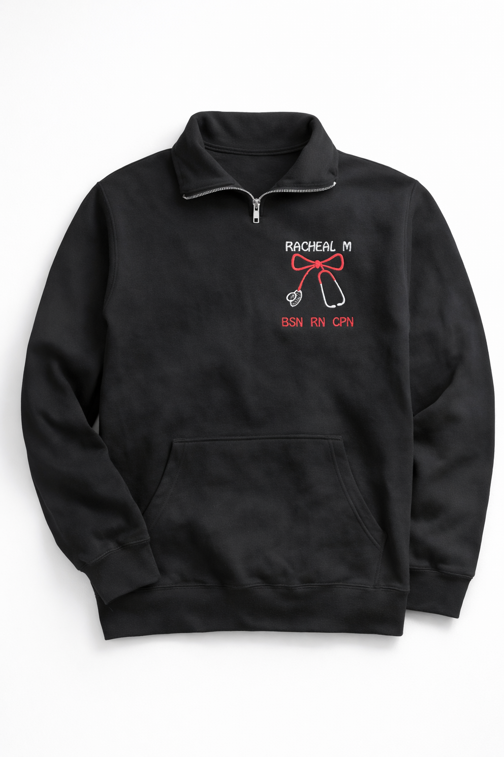 Custom Nurse Quarter Zip – Personalized Name & Credentials