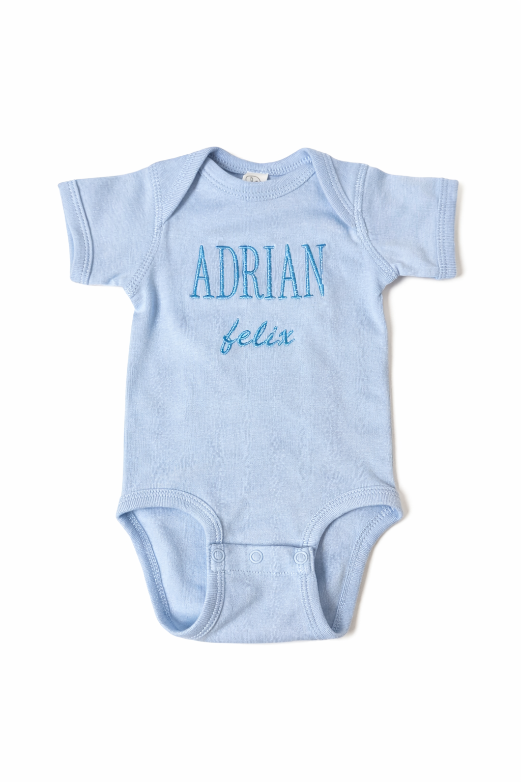 Blue Baby Onesie – Custom Embroidered