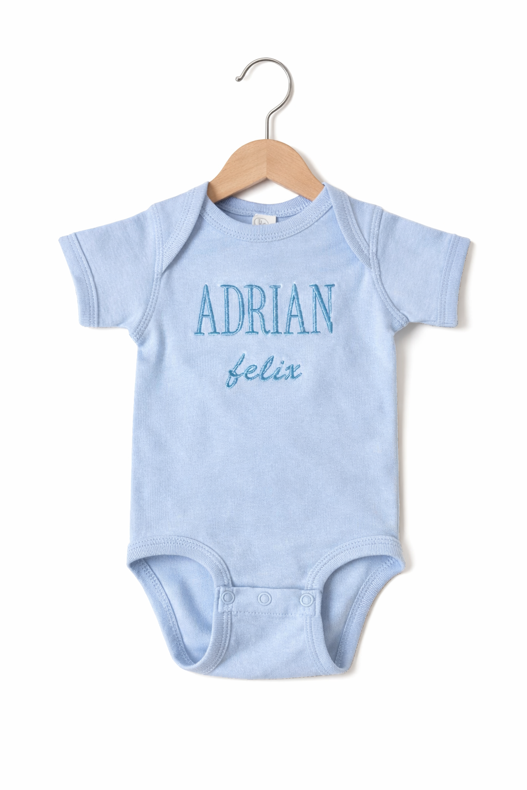 Blue Baby Onesie – Custom Embroidered